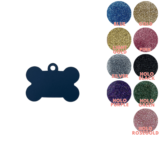 Dog Bone Acrylic Glitter Colour