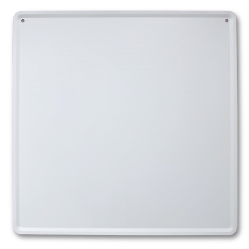 Metal Sign White 2 Hole