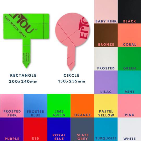 Acrylic Gravemarker - Whole Colours