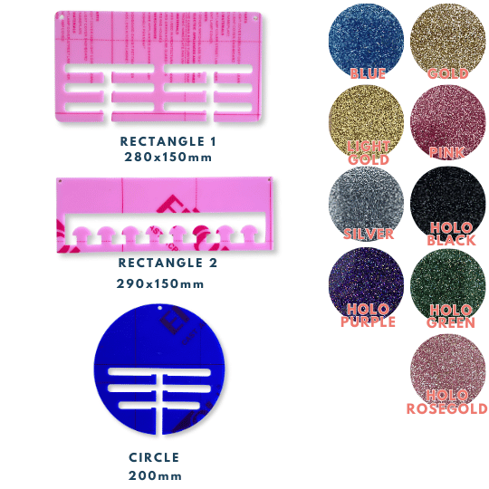 Acrylic Blank - Medal Holder Glitter Colour