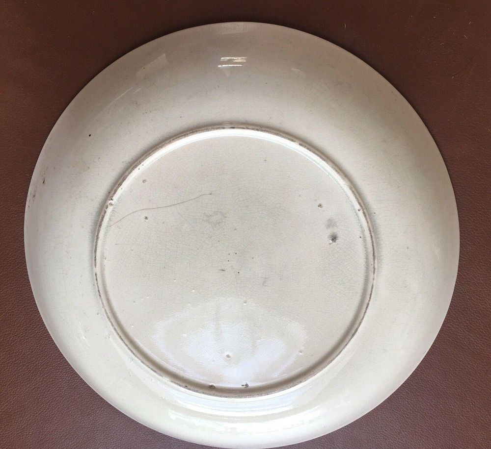 Antique Large Spongeware or Spatterware Low Bowl 14.5 inches in diameter 19th Century Possibly Scottish