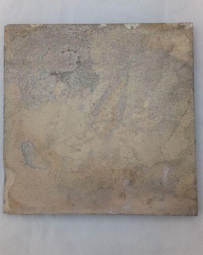 Antique late 18th century Dutch Delft Tile Blue and White Fortress Seascape 13 cm square