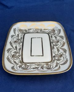 An antique Thomas Rose Coalport London shaped hybrid hard paste porcelain tea pot stand gilded pattern 1149 dating from the Regency period circa 1812.