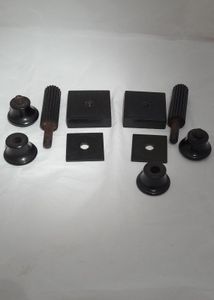 Pair of antique Edwardian Ebony ribbed Doric column wooden candlesticks 6 inches high circa 1905