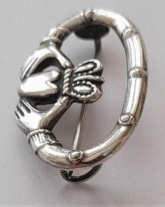 Antique Irish Silver Claddagh Brooch Pin Regd Design Number 431923 Possibly Dublin 1934