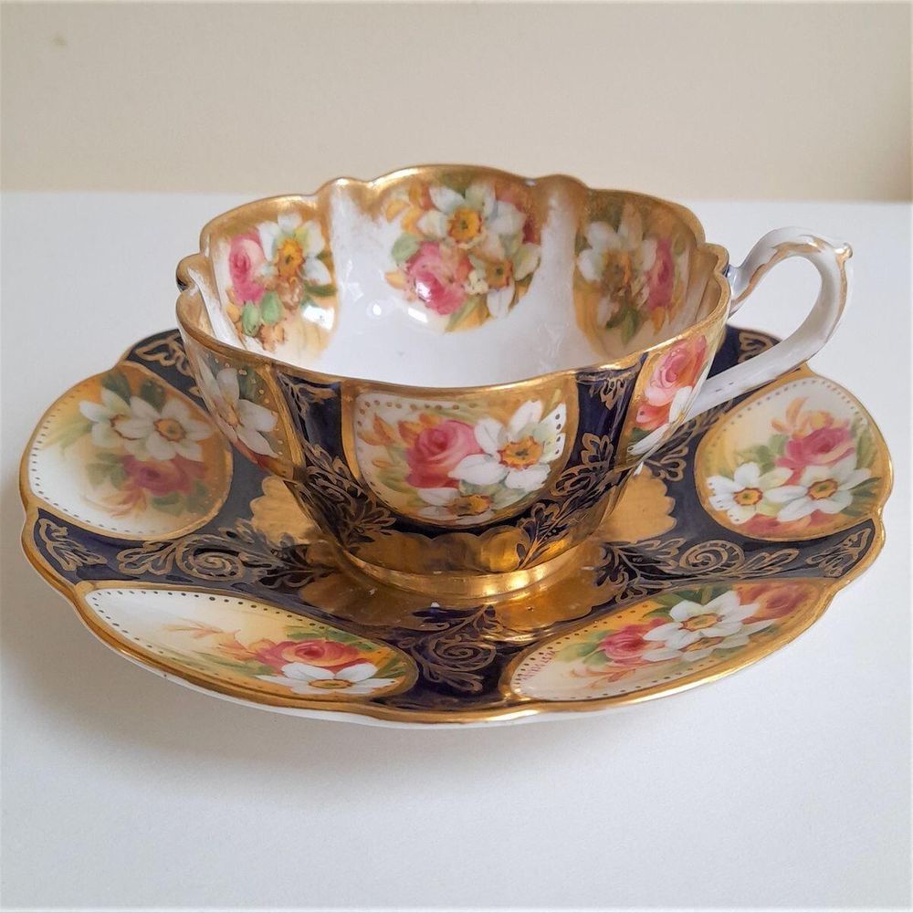 Detail of one cup and saucer