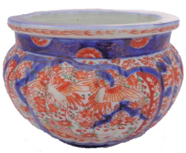 Chinese Imari Porcelain Planter Jardiniere Hand Painted 4.75 inch Antique c 1880