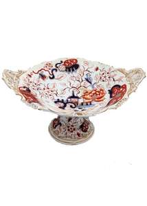 Imari Temple Bird Pattern Porcelain Centrepiece Comport  Antique Georgian c 1820