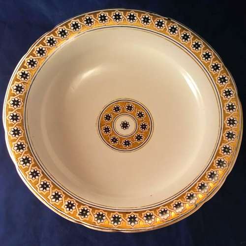 Antique Ironstone Tazza or Comport Pugin Gothic Revival Style Ornate Base c 1865