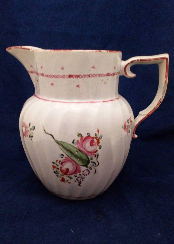 Pearlware Spiral Fluted Jug J and W Turner pattern 122 c 1795