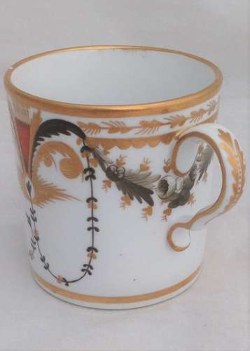 Josiah Spode Porcelain Coffee Can Hand Painted Antique Georgian c 1790 - 1805