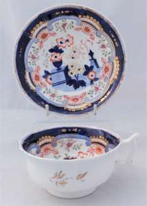 Samuel Alcock Porcelain Painted Urns Tea Cup & Saucer 3429 pattern English 1835