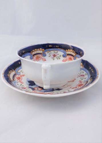 Samuel Alcock Porcelain Painted Urns Tea Cup & Saucer 3429 pattern English 1835