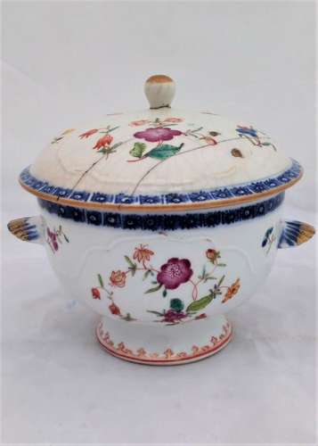 Chinese Porcelain Ecuelle Porringer Broth Bowl Qianlong 乾隆 Qing 清代 1750
