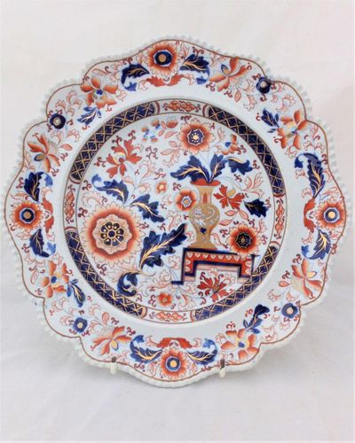 Antique Georgian Stone China Dinner Plate Imari Pattern 66 Hicks Meigh 1820