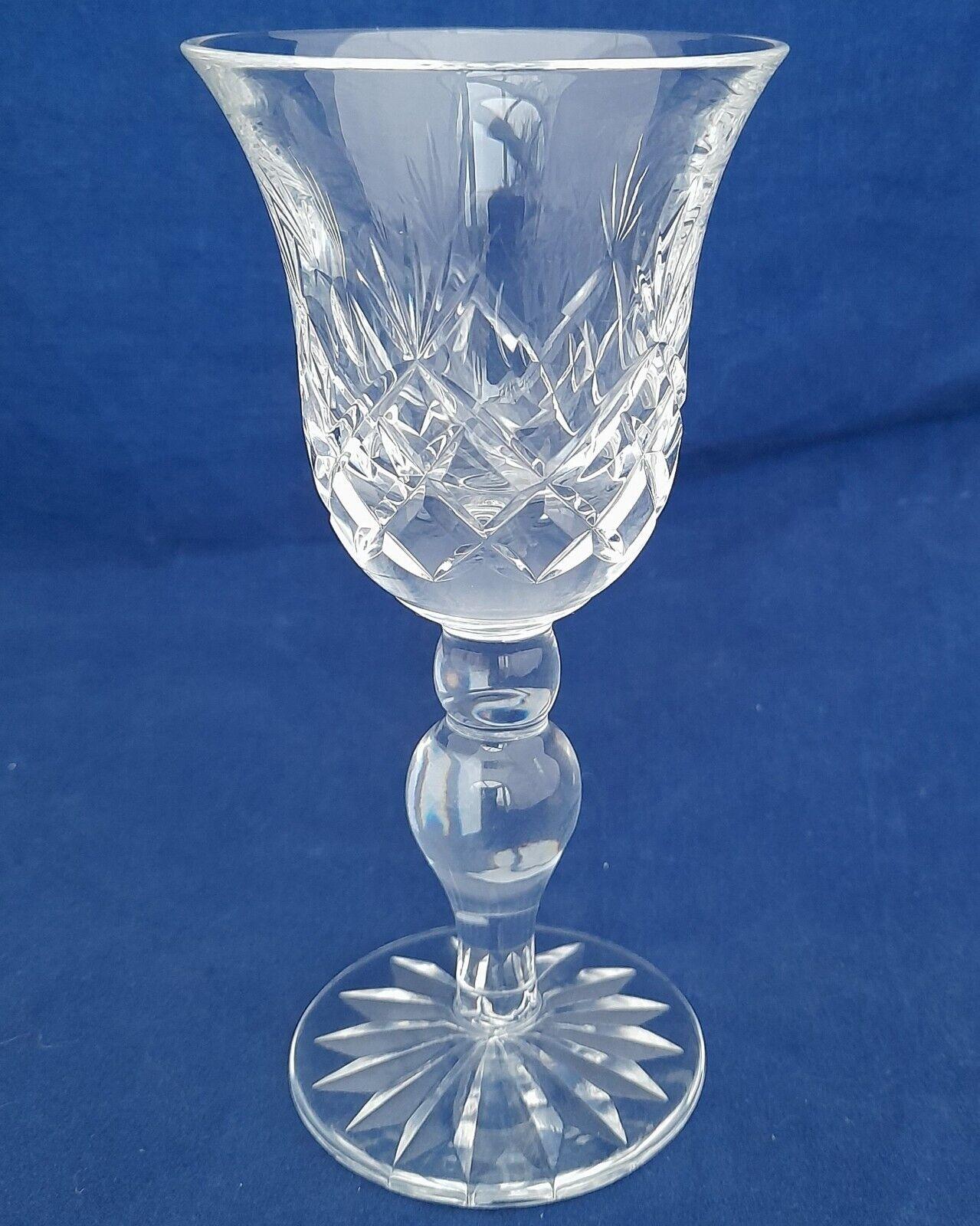 Four Cumbria Crystal Port or Sherry Glasses Keswick Pattern Hand Blown and Cut