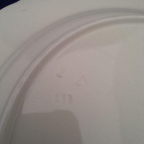 Close up of the impressed marks