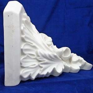 Antique Parian Bracket Wall Shelf Rococo Acanthus Scrolls Porcelain Bisque 1860