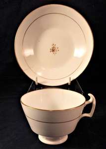 Porcelain London or Grecian Shape Tea Cup & Saucer possibly Swansea c 1815