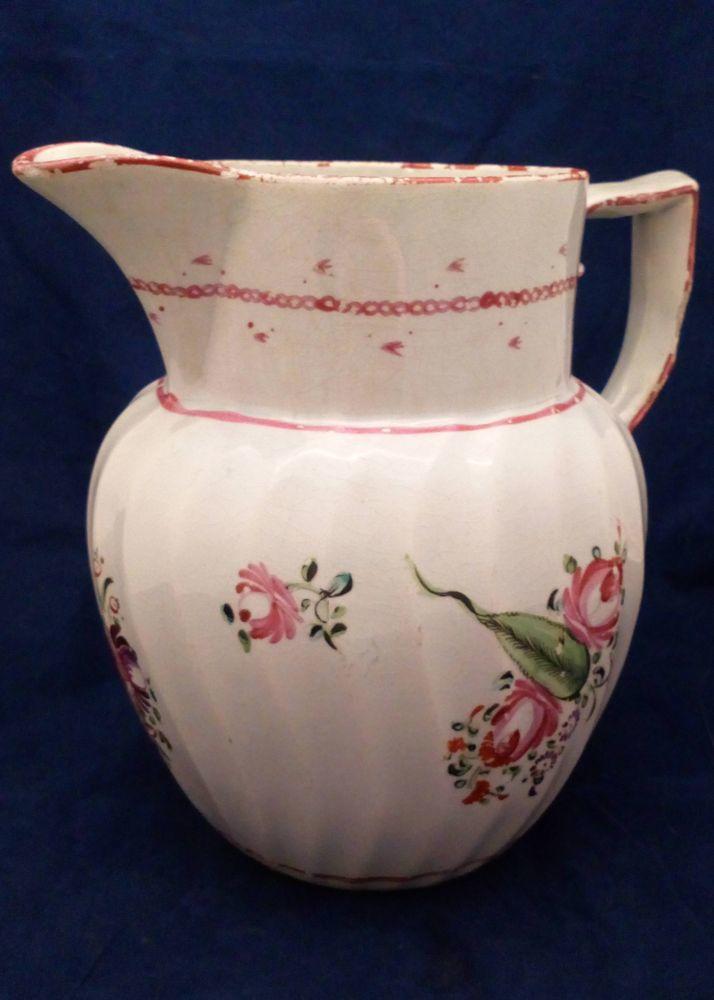 Pearlware Spiral Fluted Jug J and W Turner pattern 122 c 1795