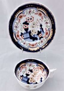 Samuel Alcock Porcelain Painted Urns Tea Cup & Saucer 3429 pattern English 1835