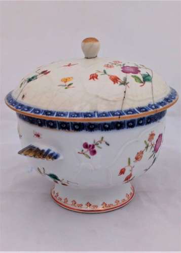 Chinese Porcelain Ecuelle Porringer Broth Bowl Qianlong 乾隆 Qing 清代 1750