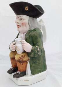 Enamelled Porcelain Ordinary Type Toby Jug French Edme Samson Antique c 1890