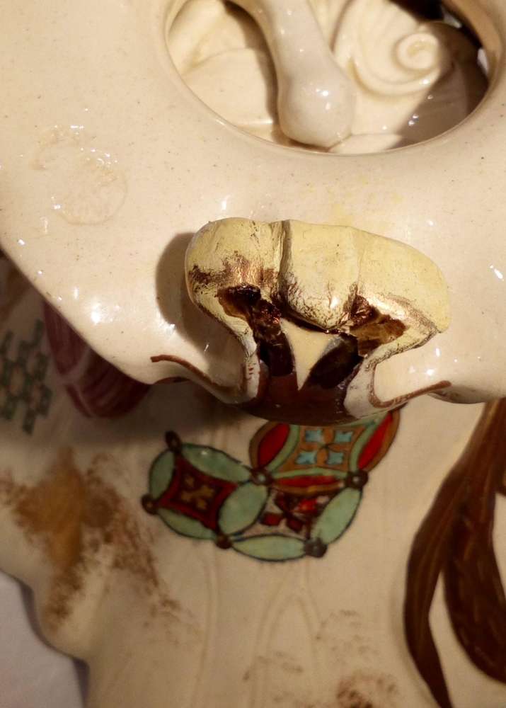 Royal Worcester Blush Ivory Earthenware Japanesque Libation Cup Aesthetic Movement James Hadley circa 1873