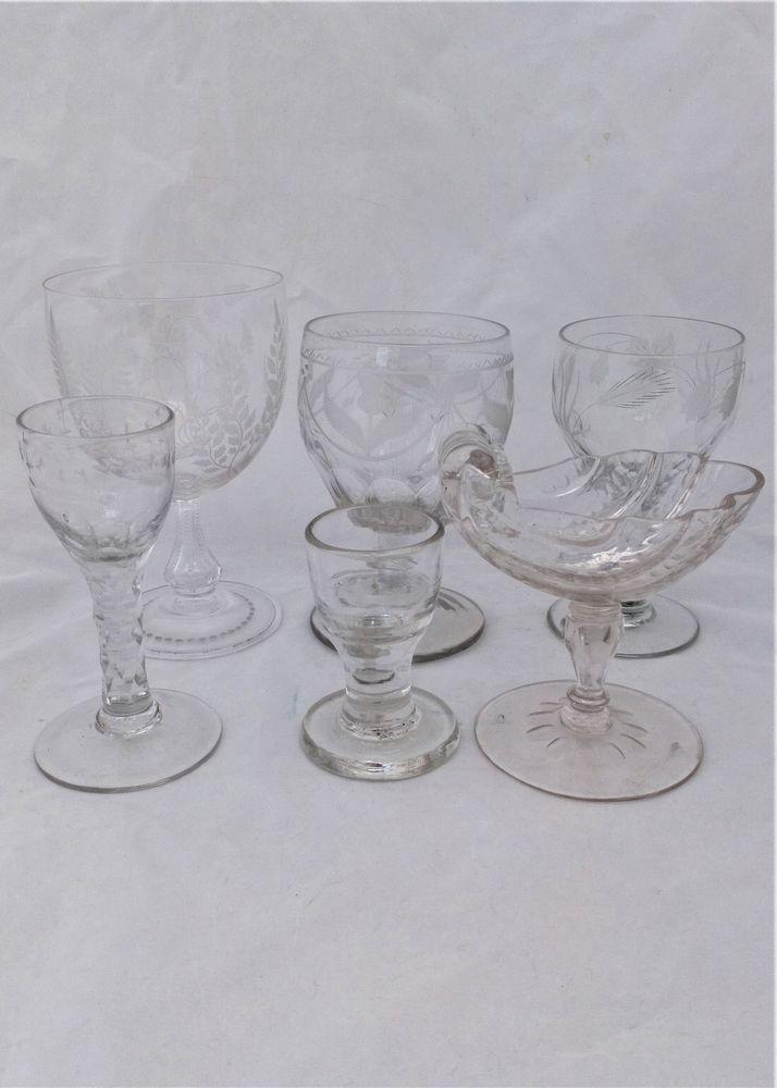 Antique Georgian Round Bowl Diamond Faceted Stem OXO Wine Glass circa 1780. This glass along with the others, which are being sold separately, shown in this images are a part of our personal collection that we have listed for sale.