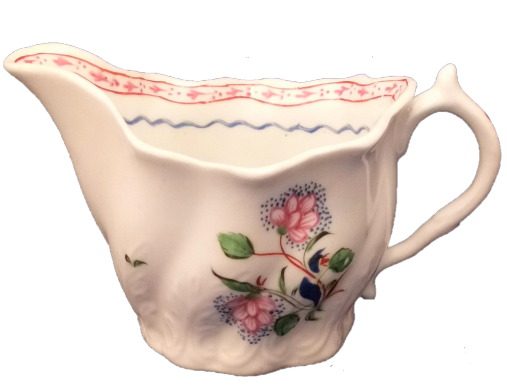 Antique Porcelain Low Chelsea Ewer John Rose Coalport Cream Jug circa 1800