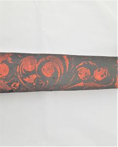 Antique Georgian floral painted wrought iron hanging balance beam scales circa 1825, 62 cm wide.