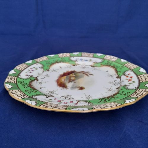 Edge view right - Antique Alcock Porcelain dessert plate - Pattern 2/2253 Topographical scene circa 1830