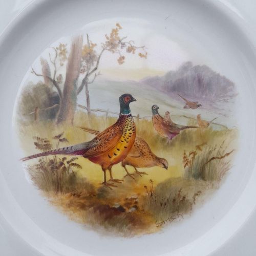 Close up of the pheasants painting
