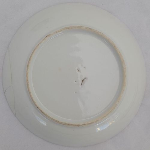 Underside of saucer with view of break