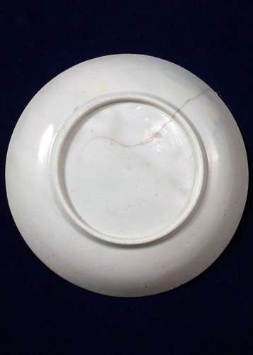 Liverpool Porcelain Philip Christian Blue and White Saucer Three Ladies ca 1770
