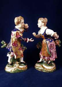 Edme Samson Copies Derby 1765 Crying Boy Porcelain Figurines Antique 19thC