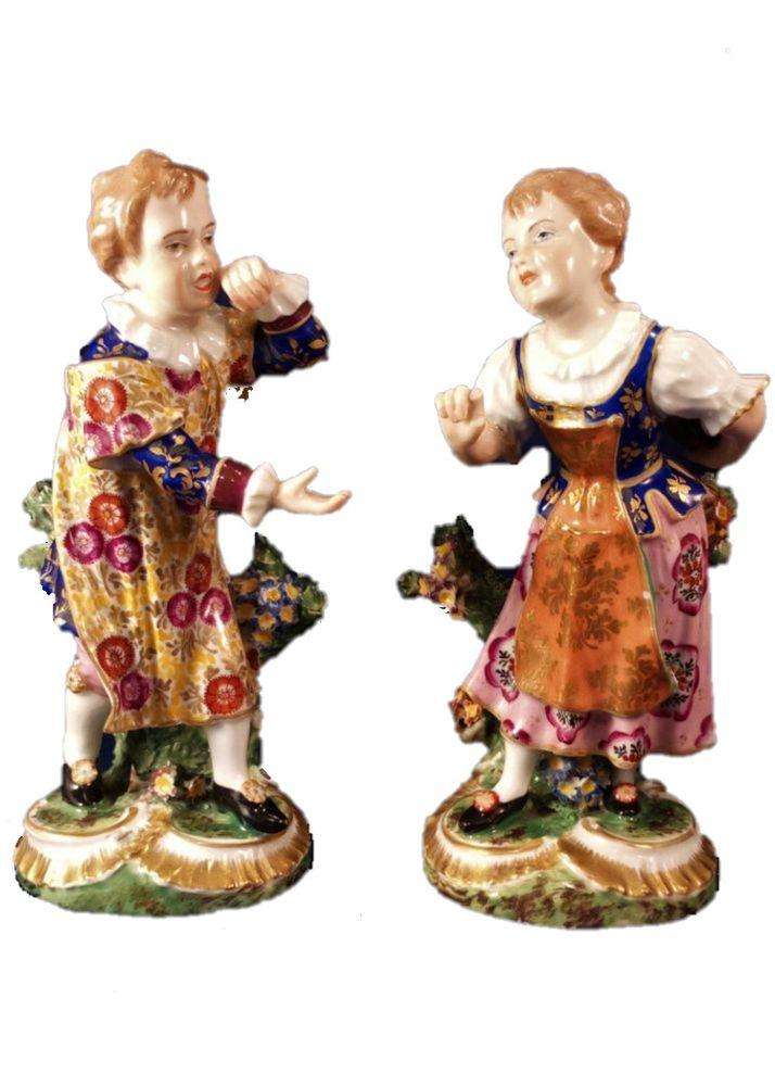 Edme Samson Copies Derby 1765 Crying Boy Porcelain Figurines Antique 19thC