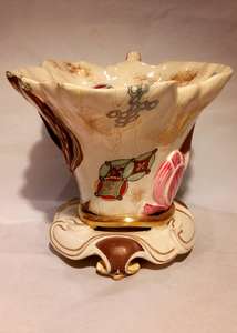 Royal Worcester Blush Ivory Earthenware Japanesque Libation Cup Aesthetic Movement James Hadley circa 1873