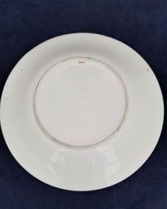 An antique Royal Worcester Porcelain Botanical Dessert Plate Heather Pattern number 8893 impressed date code 1904 Jewelled rim