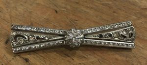 Art Deco German Machine Age Diamante Brooch Pin Poss Schreiber and Hiller c 1930