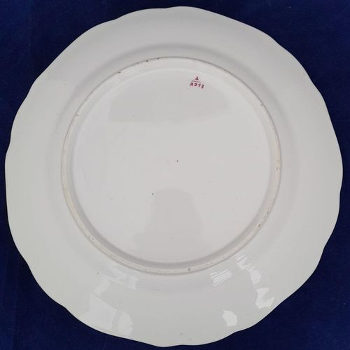 Underside - Antique Alcock  Porcelain dessert plate - Pattern 2/2253 Topographical scene circa 1830