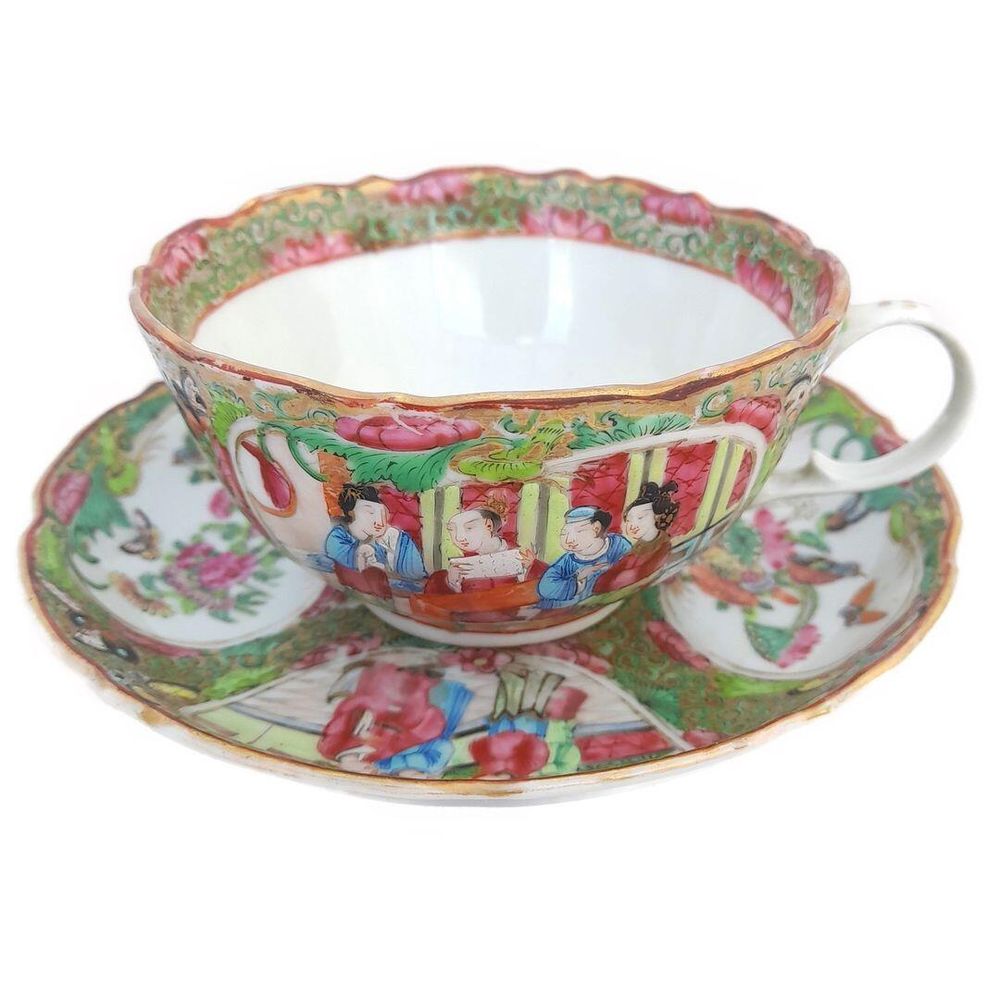 Tea cup on the saucer no background