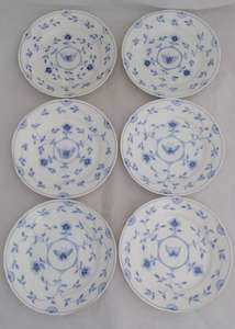 Bing and Grondahl Danish Porcelain Plates Blue and White Butterfly Pattern 1908