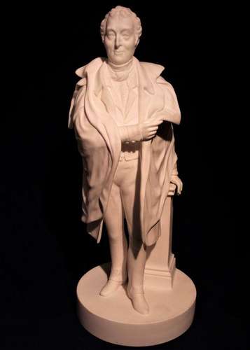 Minton Biscuit Bisque Porcelain Figure of the Duke of Wellington Antique circa 1830
