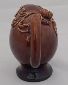 Antique Brameld Mortlocks Cadogan Rockingham glazed earthenware pottery wine ewer or teapot circa 1830 manganese purple-brown Rockingham Glazed Chinese Inspired 10 cm H 14.2 cm L 6.8 cm D 228 g