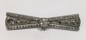 Art Deco German Machine Age Diamante Brooch Pin Poss Schreiber and Hiller c 1930