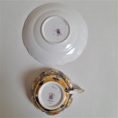Underside of both cup and saucer
