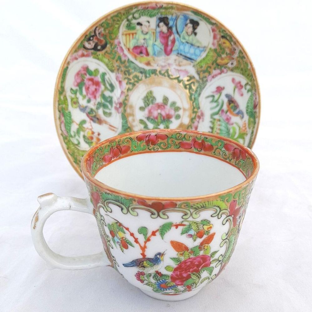 Cup back with saucer on a stand
