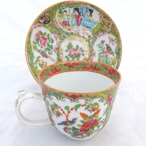 Cup back with saucer on a stand