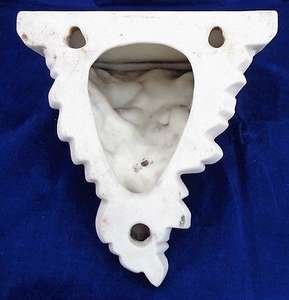 Antique Parian Bracket Wall Shelf Rococo Acanthus Scrolls Porcelain Bisque 1860